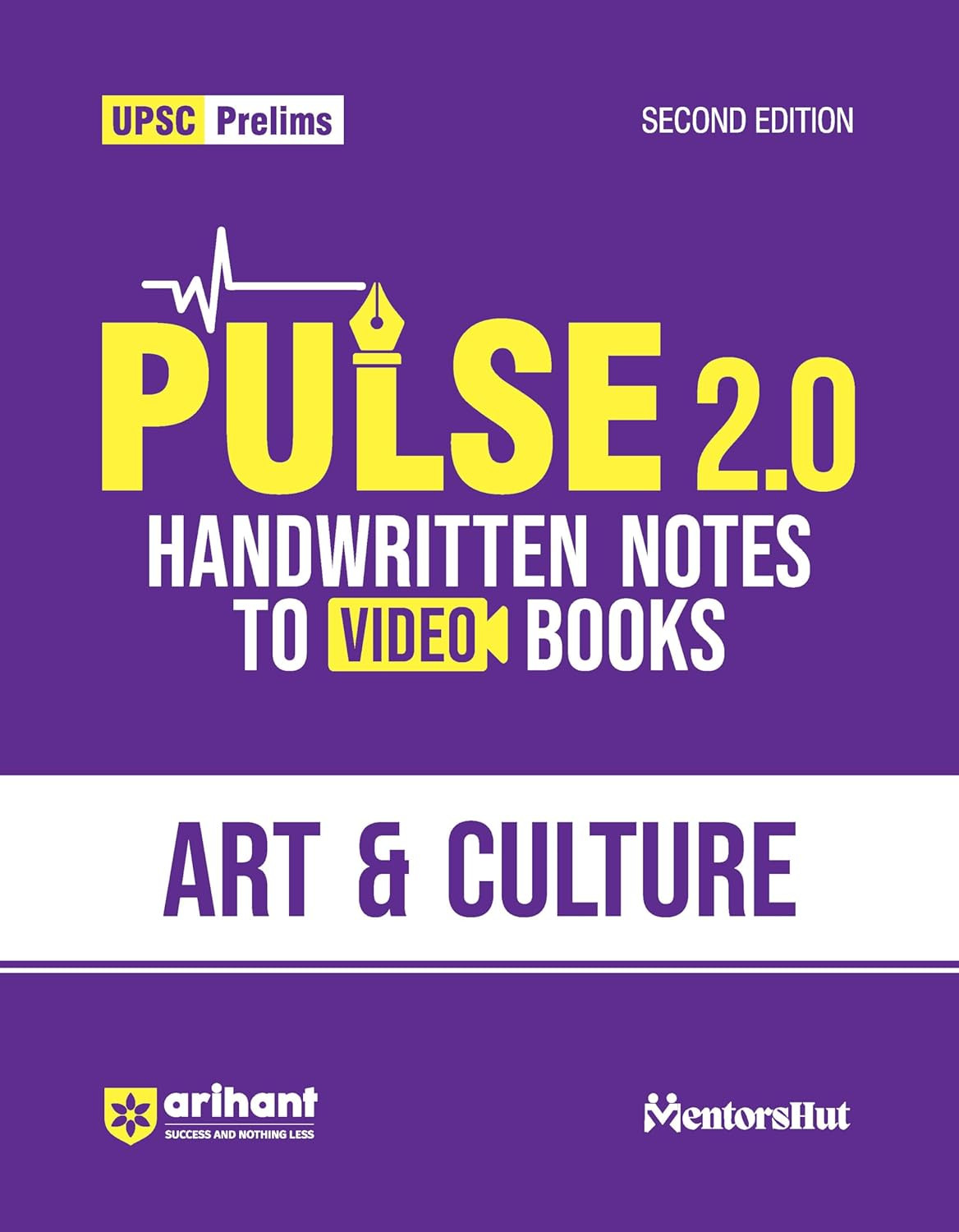 Arihant UPSC Prelims Pulse 2.0 Handwritten Notes to Video Books Arts & Culture | Second Edition | English