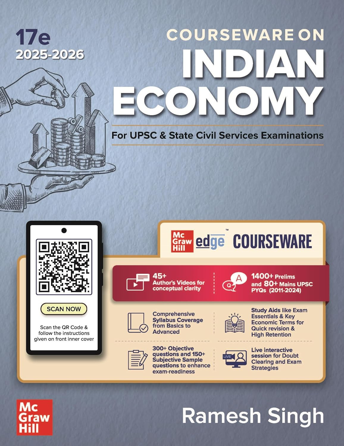 Indian Economy Courseware (English) by Ramesh Singh for UPSC CSE 2025-26 | 17th edition (latest) | Civil Services Exam - Prelims, Mains and Interview
