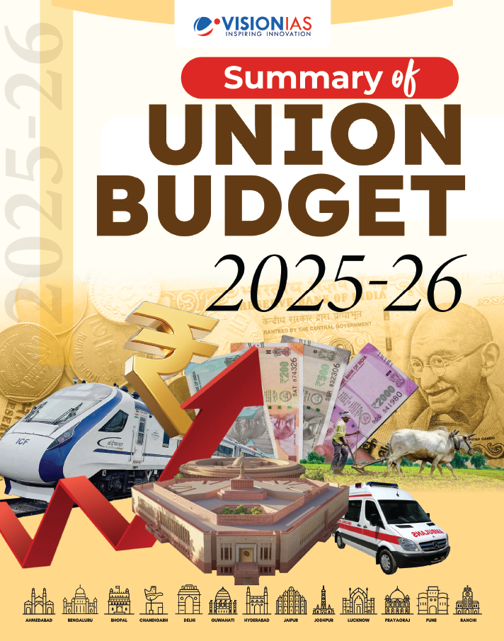 Vision IAS| Summary of 	Union Budget 2025-2026 | English | [B/W PhotoCopy]