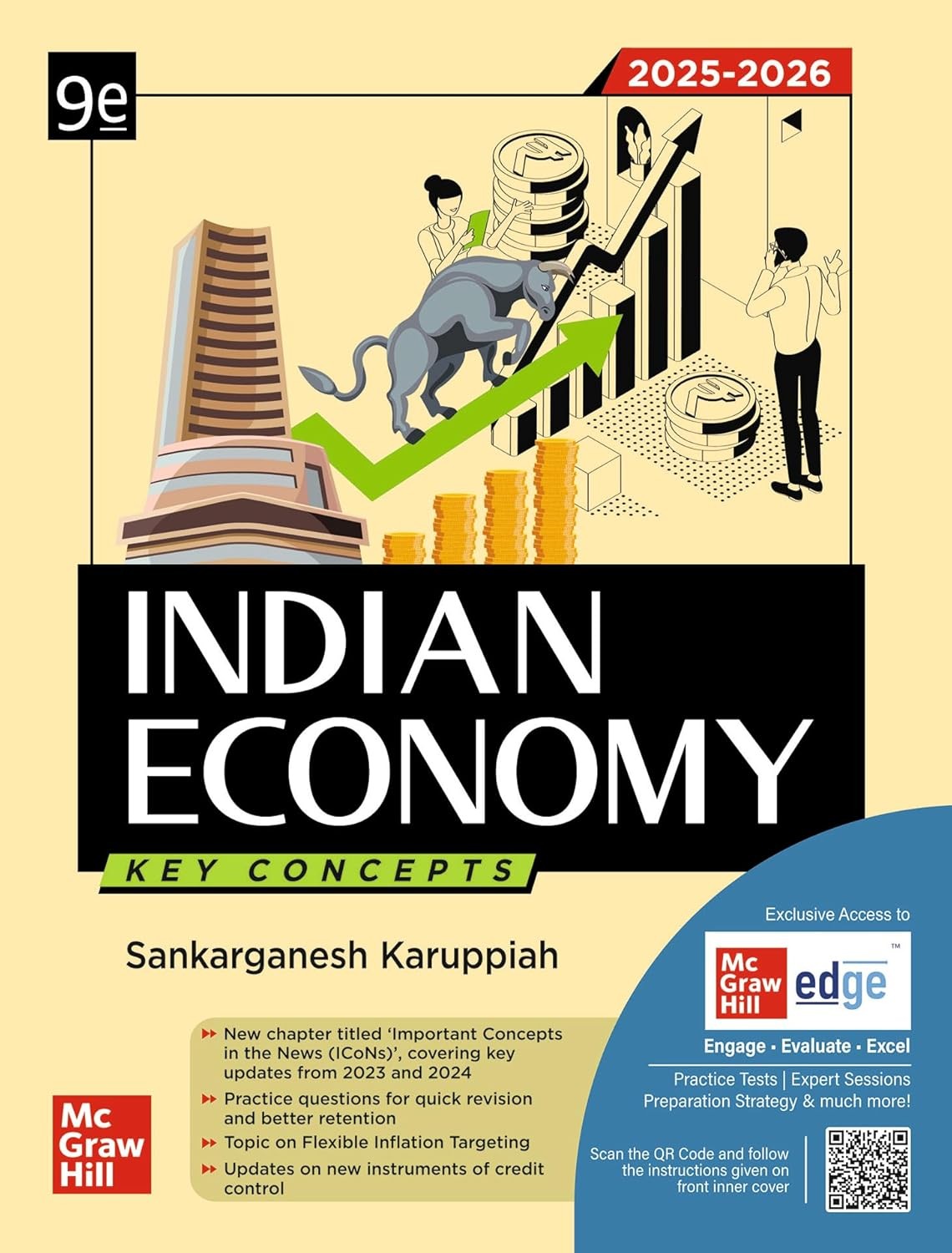 Indian Economy Key Concepts by Sankarganesh Karuppiah(IRS) | 9th Edition | UPSC CSE 2025-26 | Civil Services Exam – Prelims & Mains | Practice Question for Quick Revision | Key Updates (2023-24)