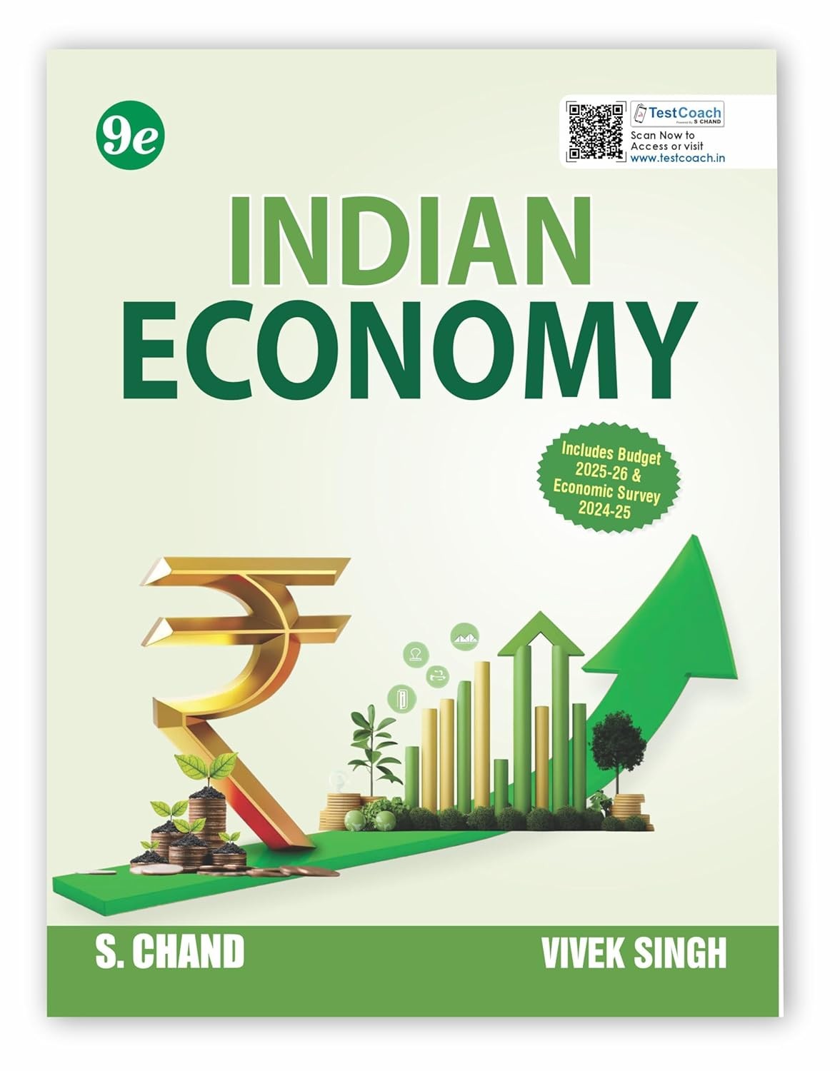 Indian Economy for UPSC CSE Civil Services Exam Book 2025 - 2026 (Prelims + Mains) | 9th Latest Edition | By Vivek Singh | English Medium | Original Book