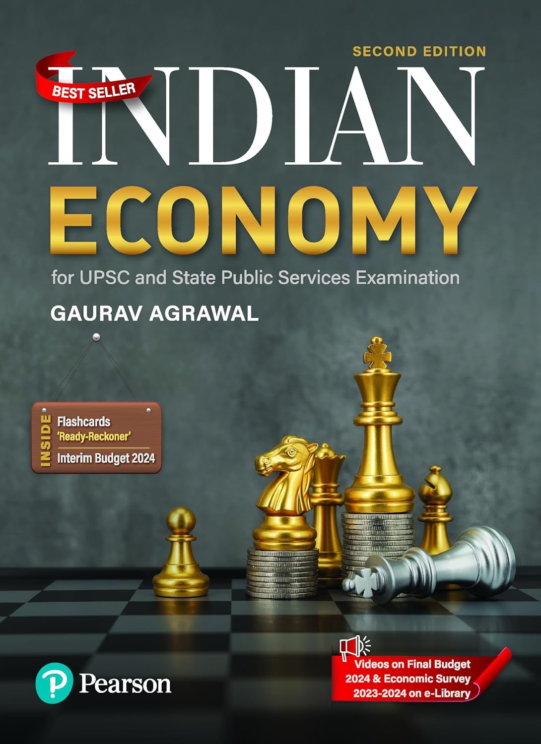 Indian Economy for UPSC - Prelims & Mains and State Civil Services Examination, 2nd Edition by Pearson | Includes current affairs & static questions | English Medium | Original Book