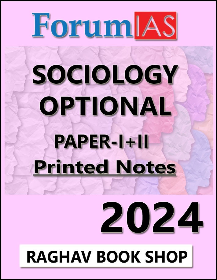 Forum Ias Sociology Optional Printed Notes Paper-I+II English Medium 2024