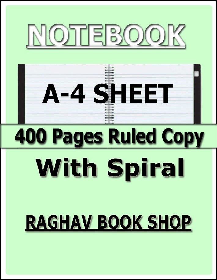 Notebook A-4 Sheet 400 Pages Ruled Copy With Spiral
