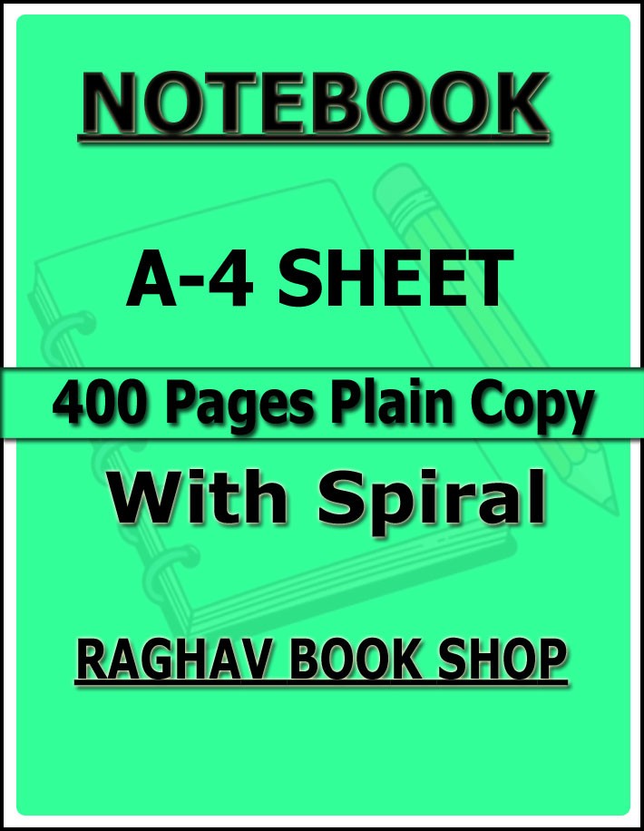 Notebook A-4 Sheet 400 Pages Plain Copy With Spiral