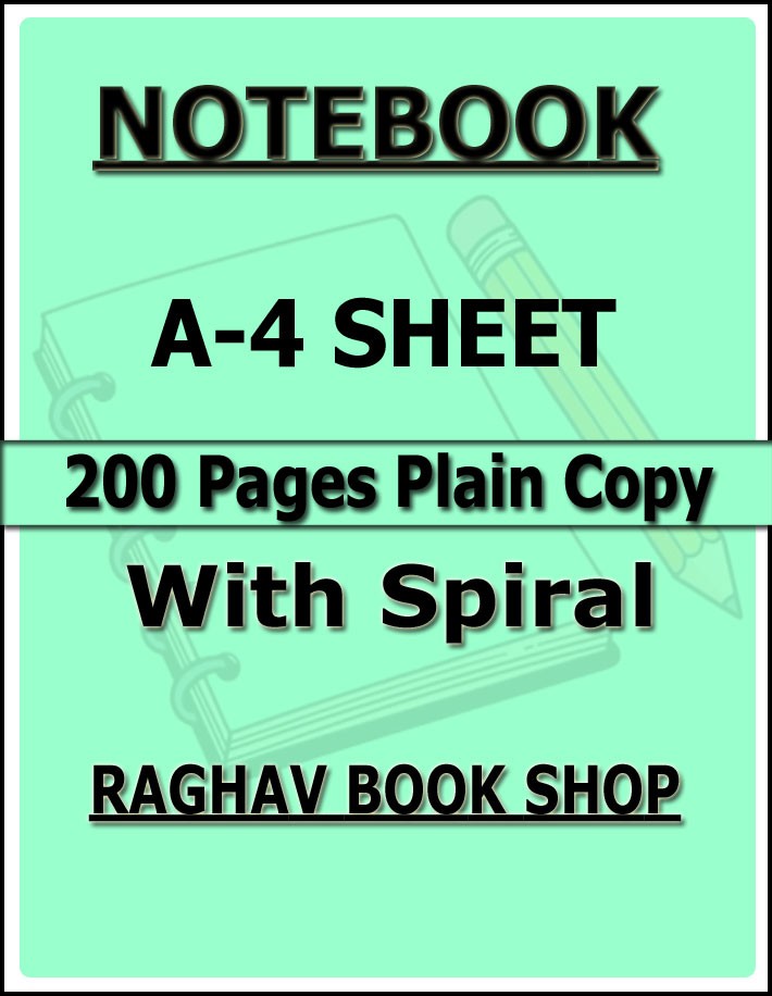 Notebook A-4 Sheet 200 Pages Plain Copy With Spiral