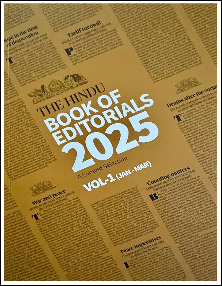 The Hindu Books of Editorials 2025 Volume-1 (Jan-March) English Medium (Original Book)