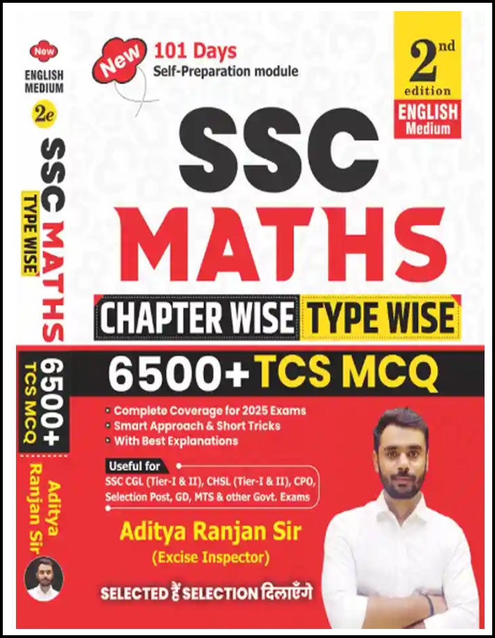 SSC Maths By Aditya Ranjan Sir Chapter Wise Type Wise 6500+TCS Mcq 2nd Edition English Medium