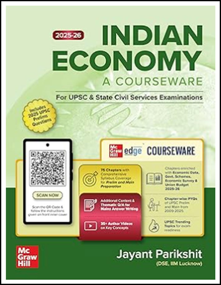 Mc Graw Hill Indian Economy By Jayant Parikshit English Medium 2025-26