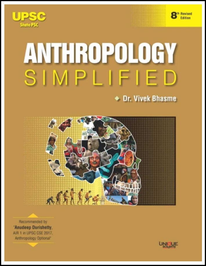 Unique Academy Upsc Anthropology Simplified By Dr Vivek Bhasme 8th Revised Edition English Medium