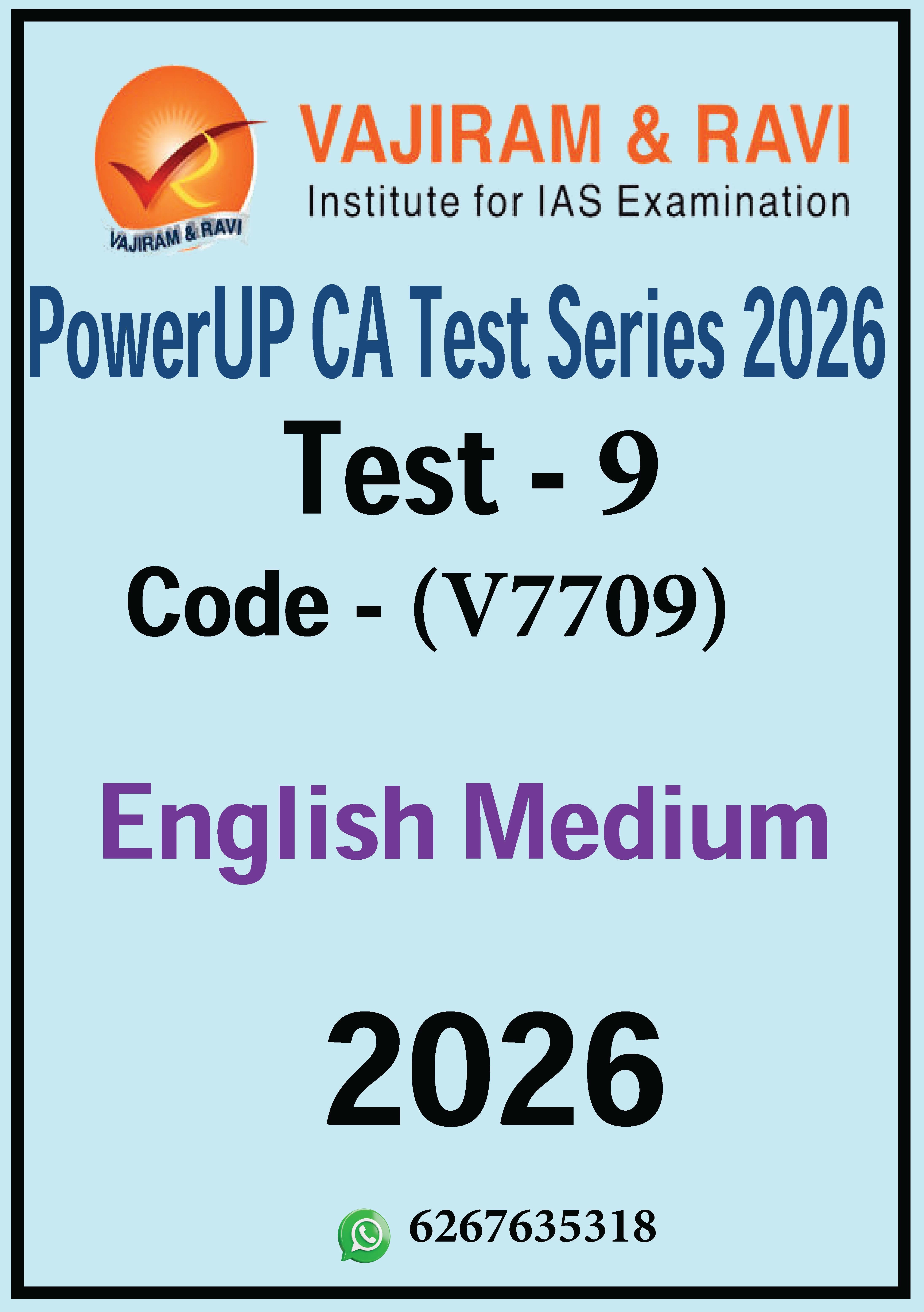 vajiram and ravi test series powerup 2026 prelime - 9 Economics II
