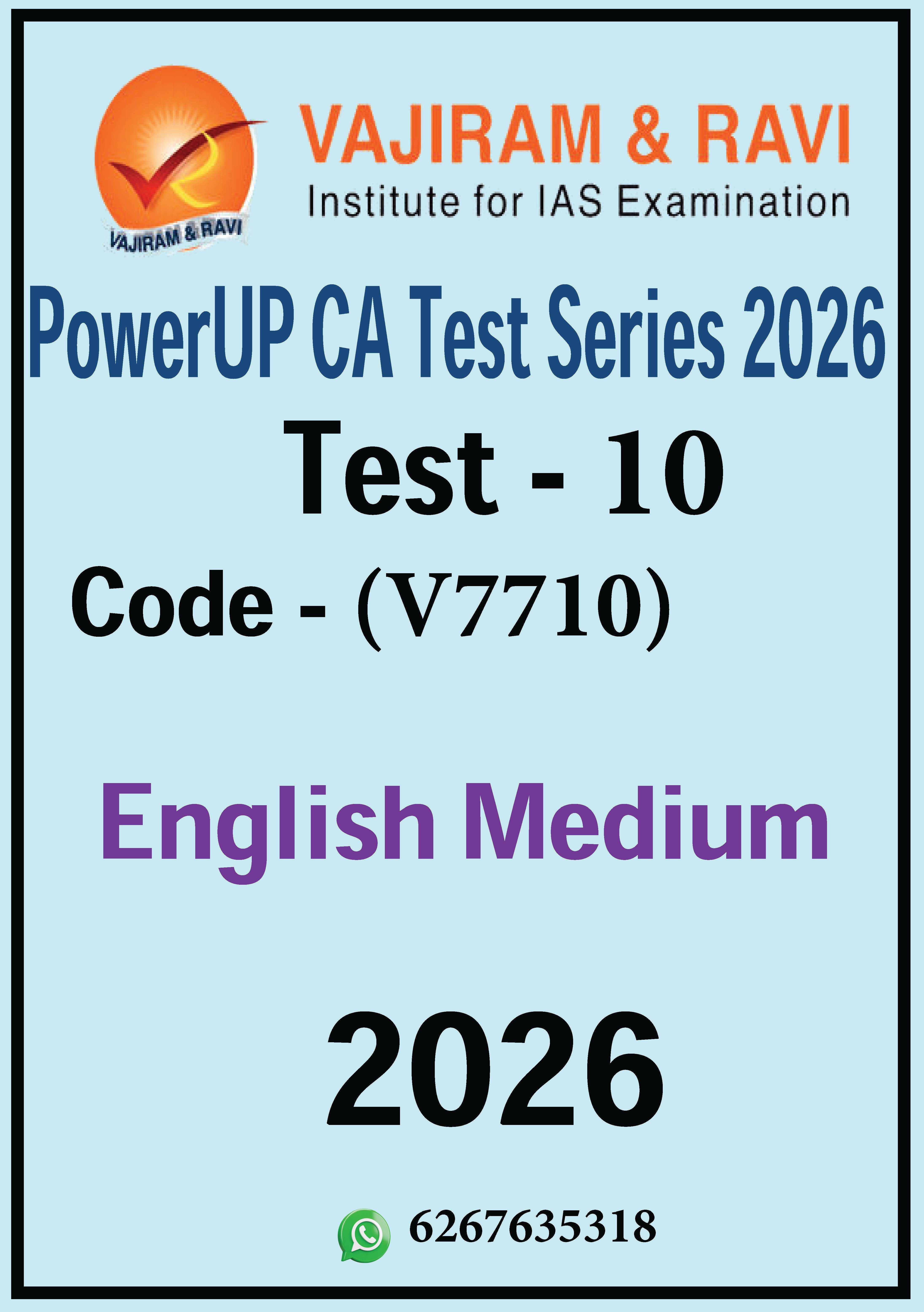 vajiram and ravi test series powerup 2026 prelime - 10 Geography II