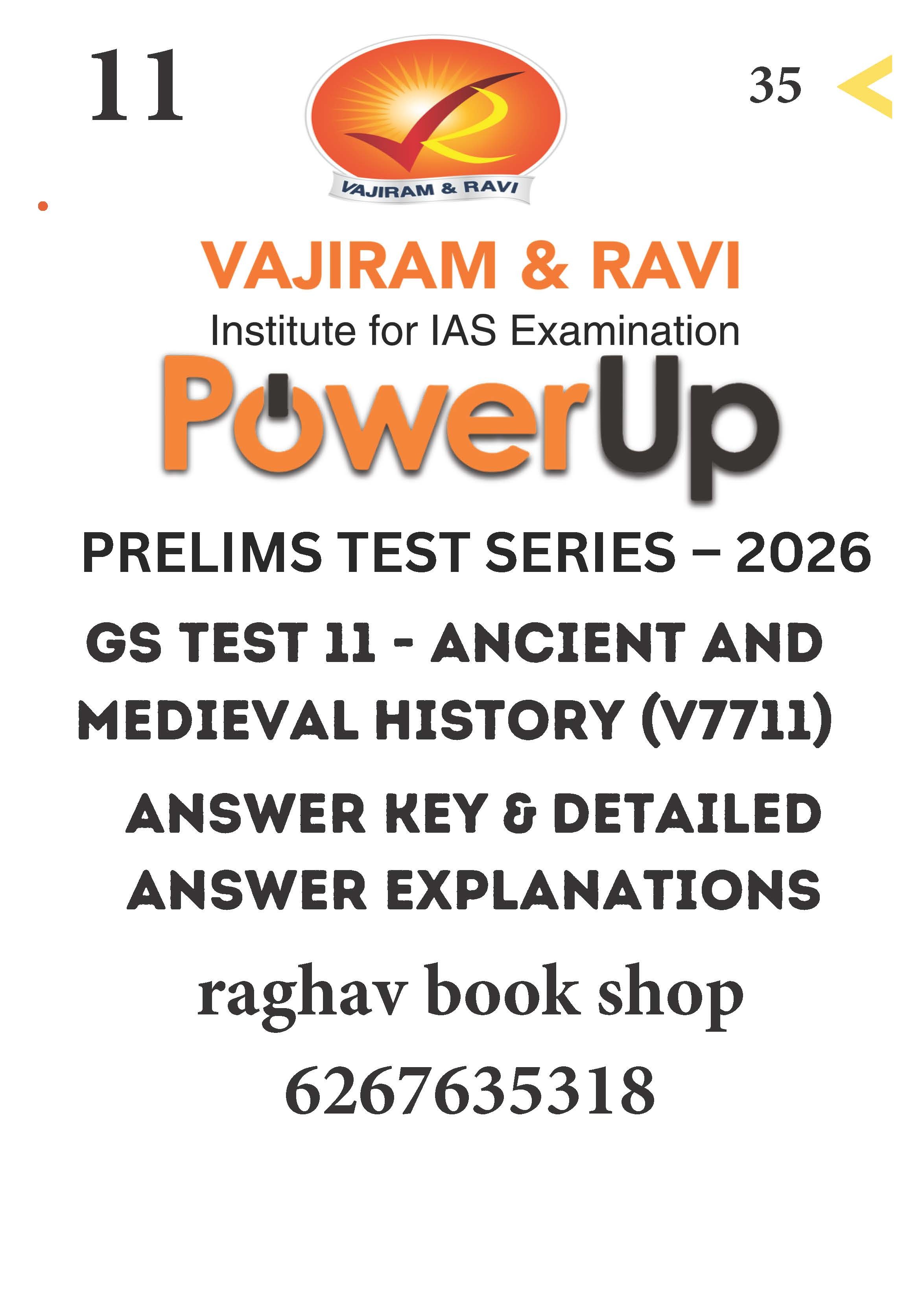 vajiram and ravi test series PowerUp 2026 prelims  TEST - 11 Medieval history