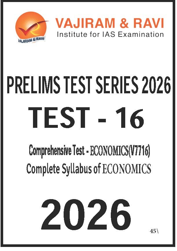 Vajiram and Ravi Test Series Powerup 2026 Prelims Test-16 Economics