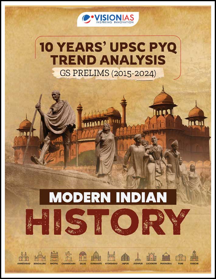 Vision Ias Modern Indian History 10 Years Upsc Previous Year Question (PYQ) Trend Analysis Gs Prelims 2015-2024 English Medium