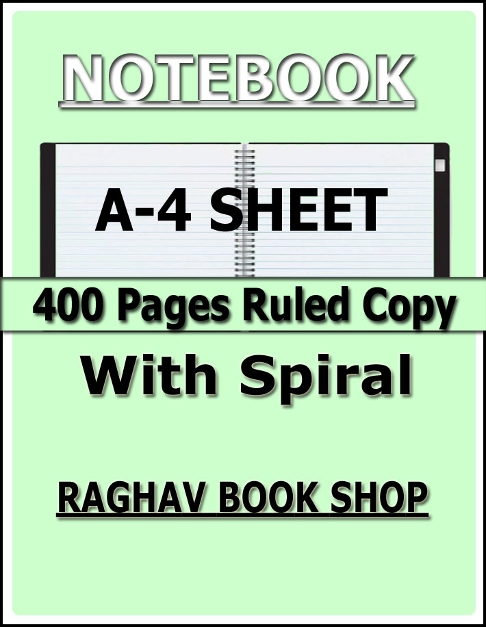 Notebook A-4 Sheet 400 Pages Ruled Copy With Spiral