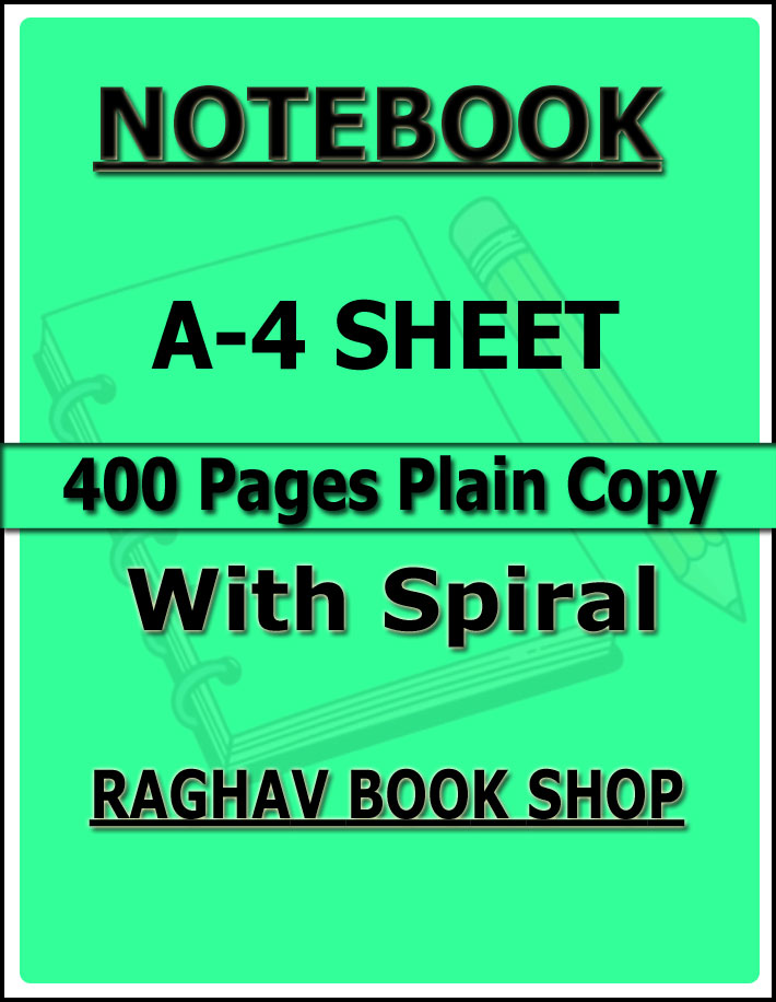 Notebook A-4 Sheet 400 Pages Plain Copy With Spiral
