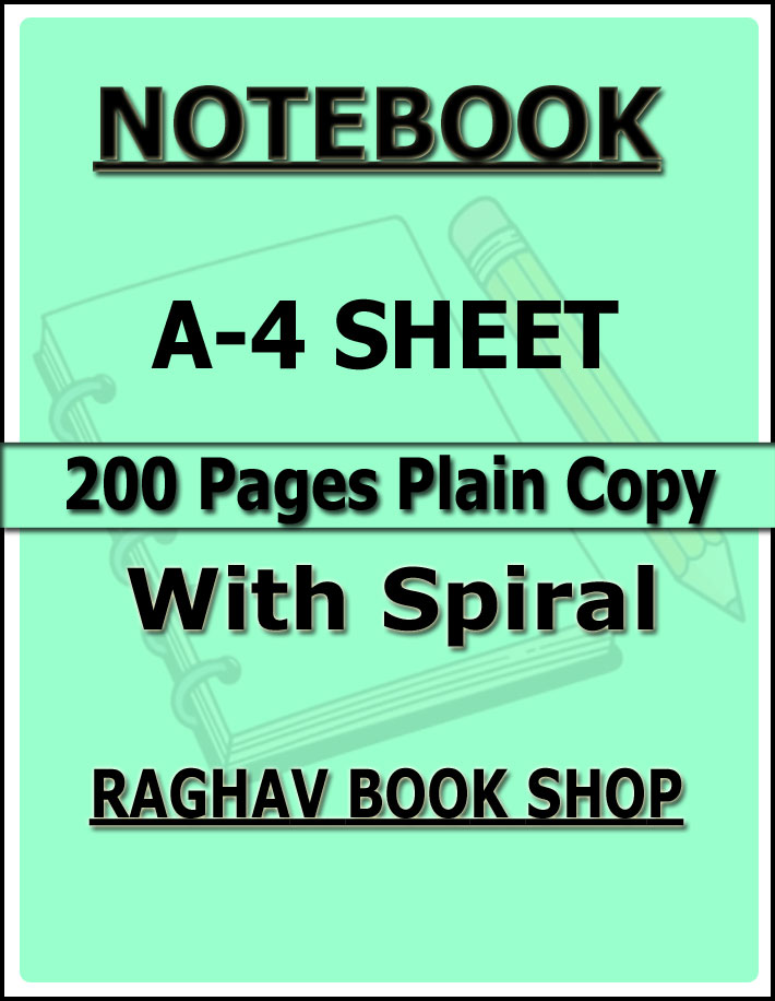 Notebook A-4 Sheet 200 Pages Plain Copy With Spiral