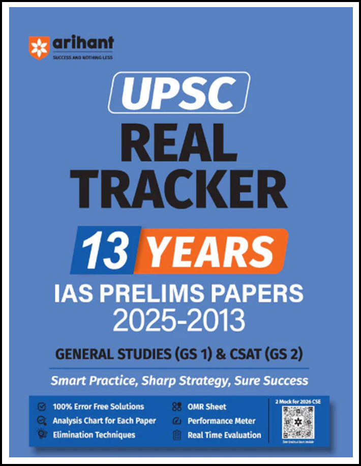 Arihant Upsc Real Tracker 13 Years Ias Prelims Papers 2025-2013 General Studies Paper-1 and CSAT-2 English Medium