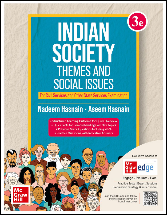 Mc Graw Hill Indian Society Themes and Social Issues By Nadeem Hasnain and Aseem Hasnain 3rd Edition English Medium