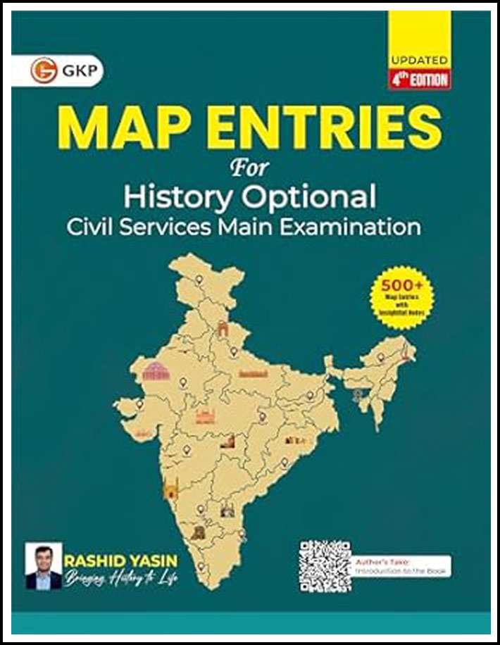 Map Entries For History Optional By Rashid Yasin Updated 4th Edition English Medium
