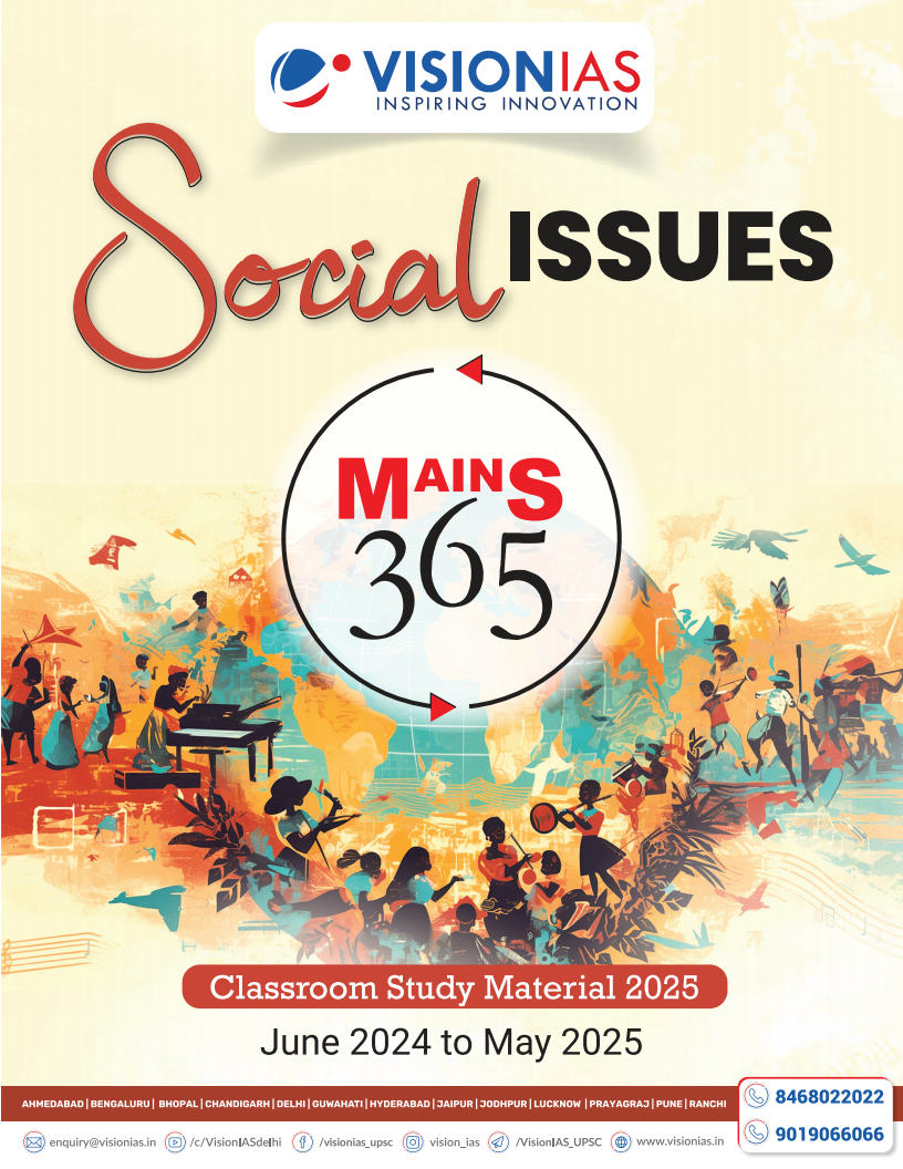 Vision Ias Social Issues June 2024 To May 2025 Mains 365 English Medium 2025