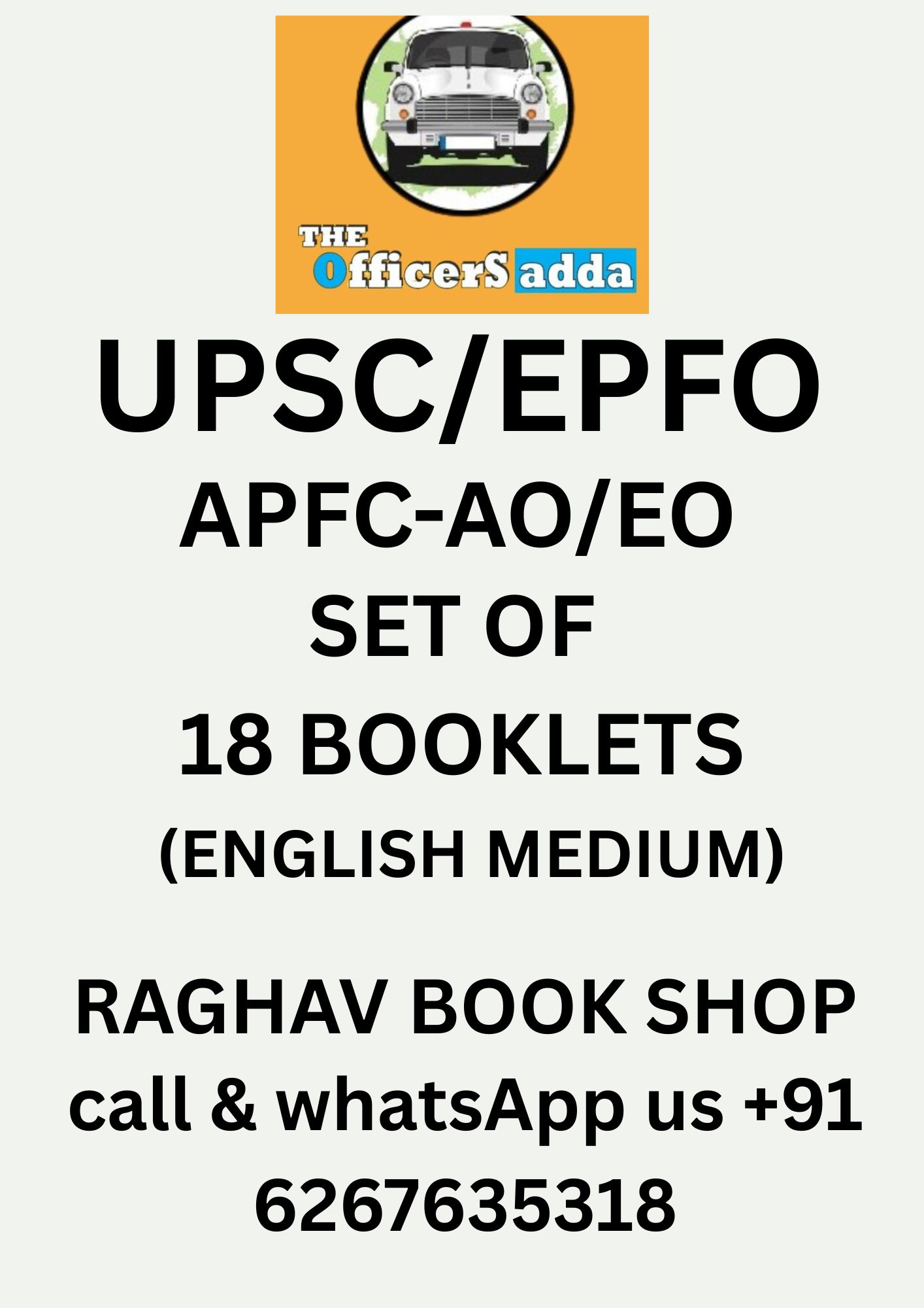 UPSC/EPFO APFC-AO/EO NOTES SET OF 18 BOOKLETS (ENGLISH MEDIUM) 2025