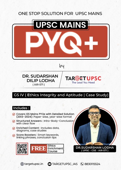 TARGET UPSC GS MAINS PYQ+ BY SUDARSHAN LODHA (ENGLISH MEDIUM) SET OF 4 BOOKLETS