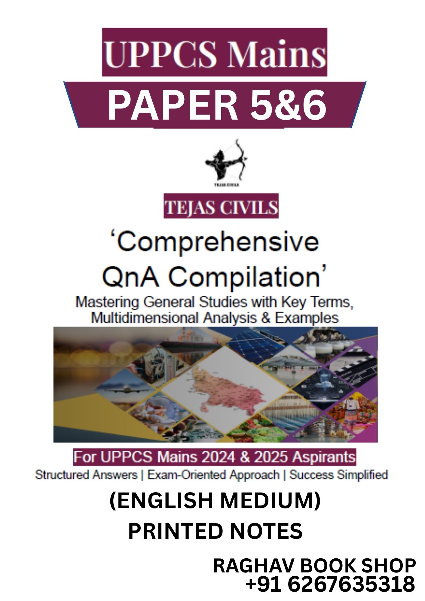 TEJAS CIVILS UPPCS MAINS PAPER 5&6 ‘Comprehensive QnA Compilation’ (ENGLISH MEDIUM) PRINTED NOTES SET OF 02 BOOKLETS