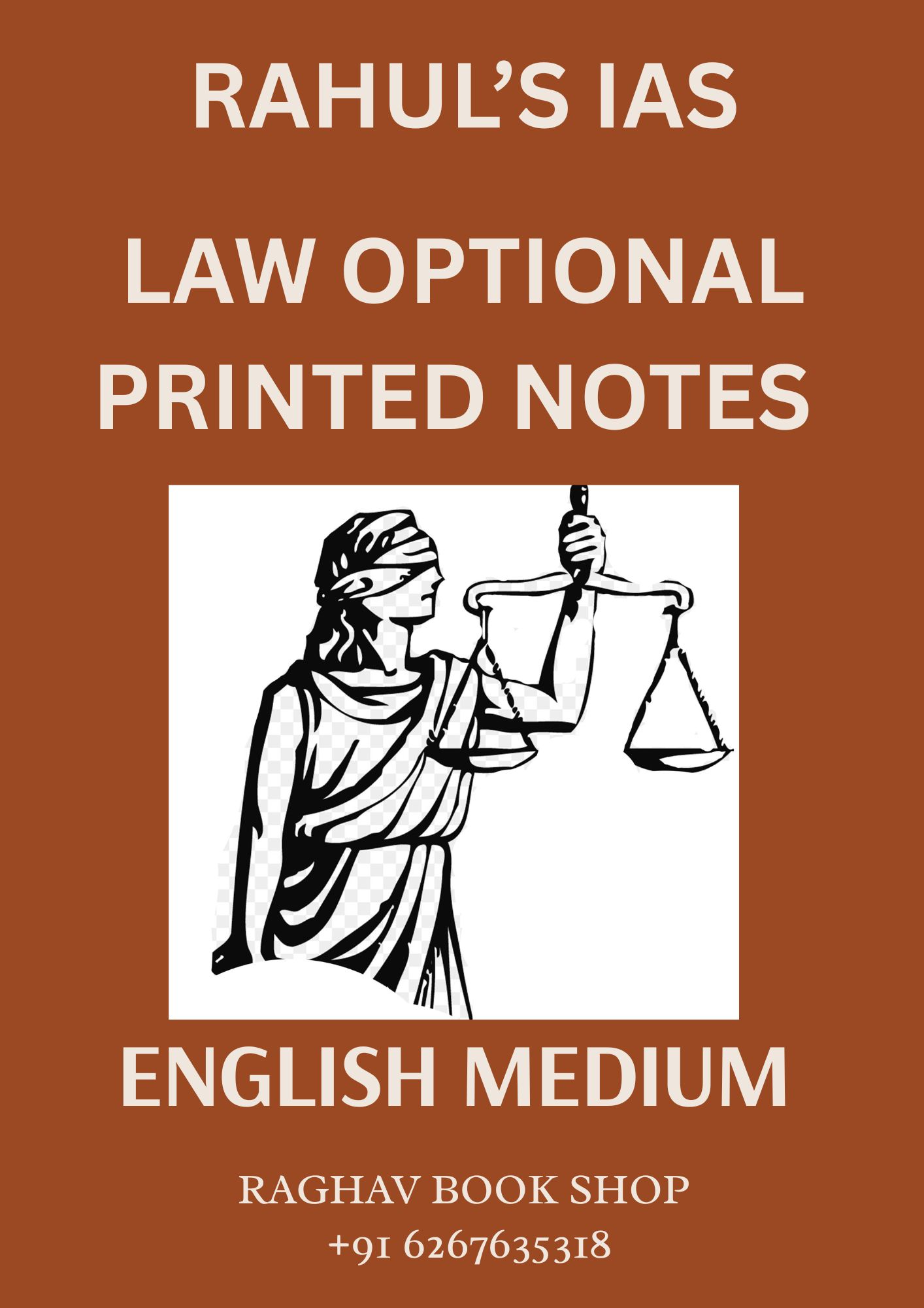 RAHUL'S IAS LAW OPTIONAL PRINTED NOTES (ENGLISH MEDIUM) SET OF 4 BOOKLETS