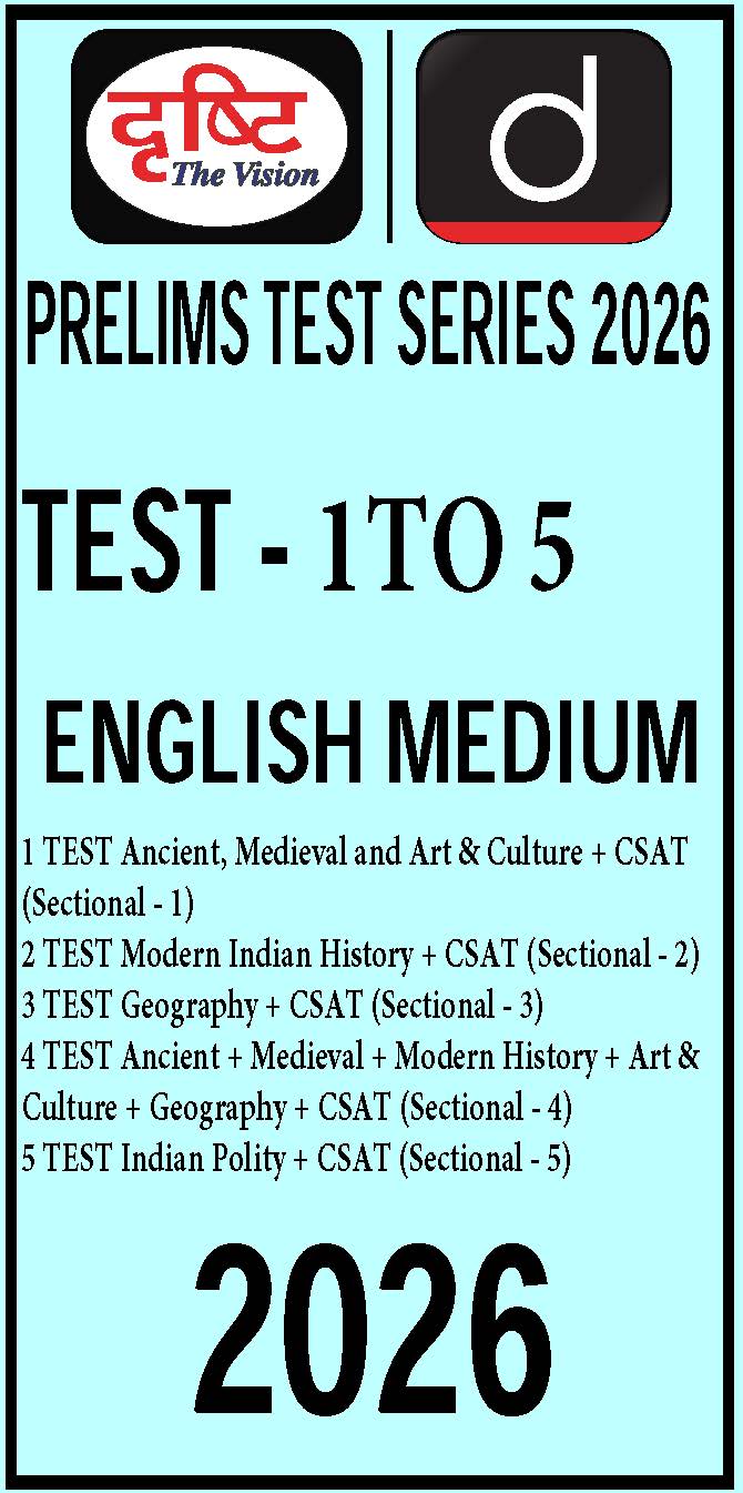 drishti ias test series 2026 prelims english medium 1 TO 5