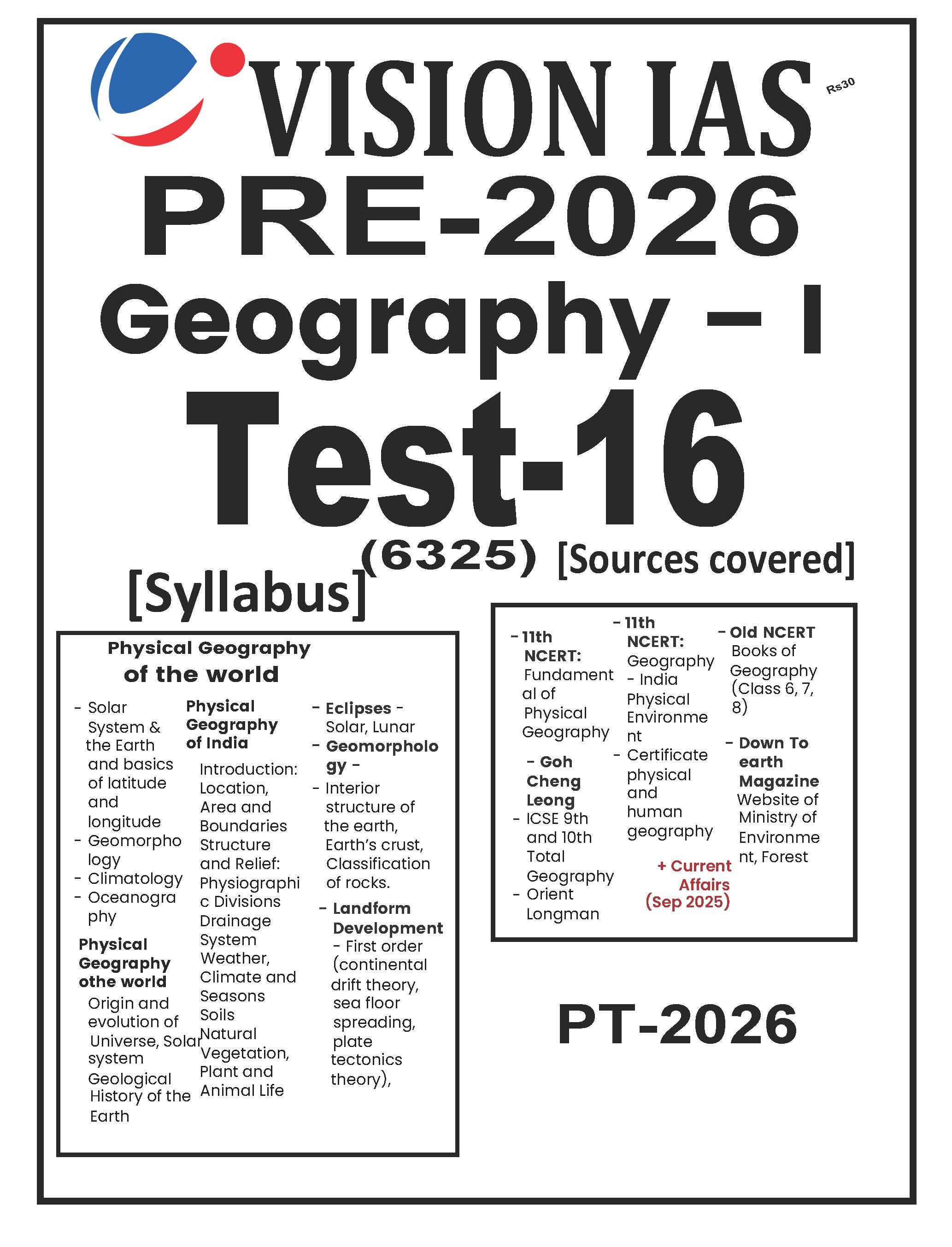 Vision IAS Prelims 2026 Tests 16 with Solutions PDF [Prelims 2026 Test Series] [English Medium]