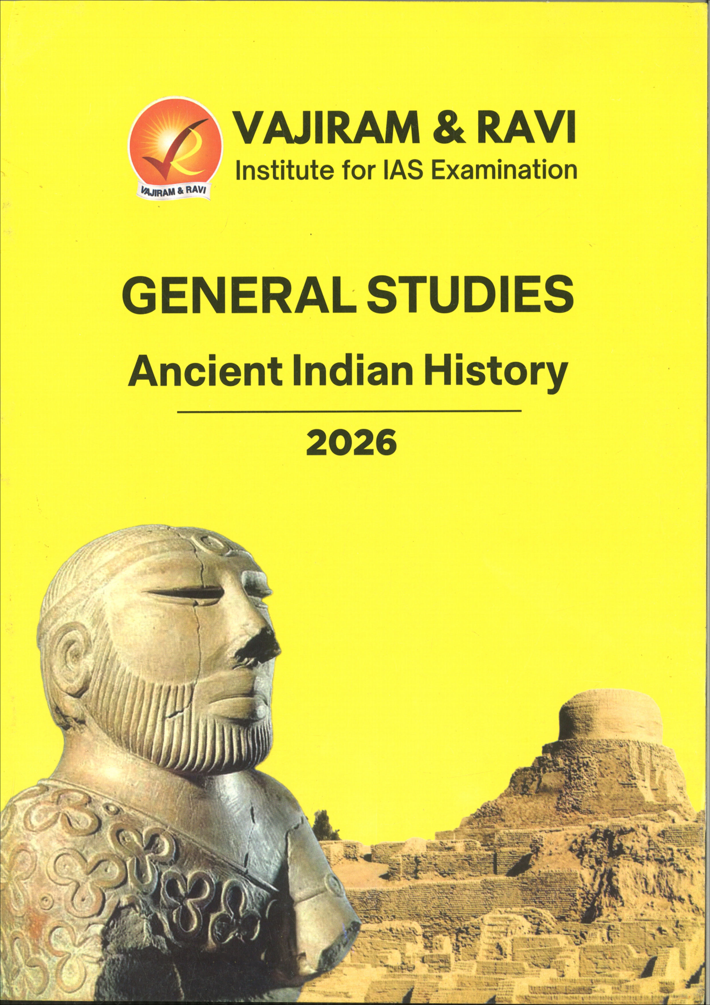 Vajiram & Ravi General Studies Yellow Book Ancient Indian History Black and White Printed Notes English Medium 2026