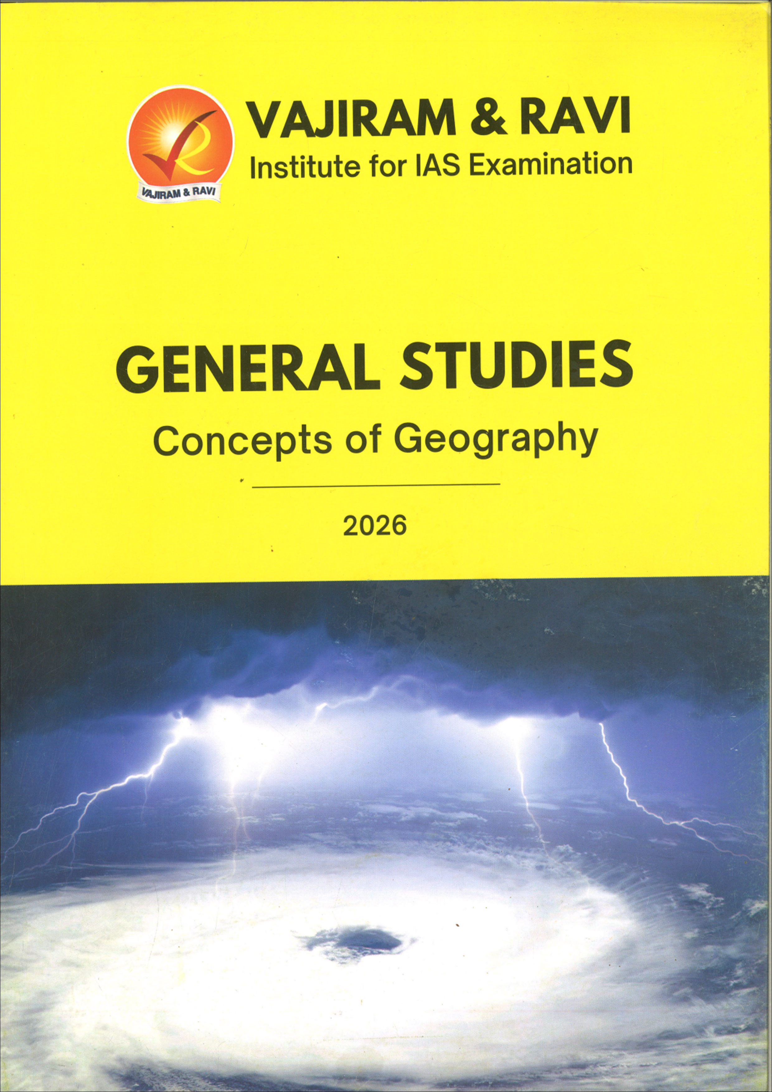 Vajiram & Ravi General Studies Yellow Book Concepts of Geography Black and White Printed Notes English Medium 2026