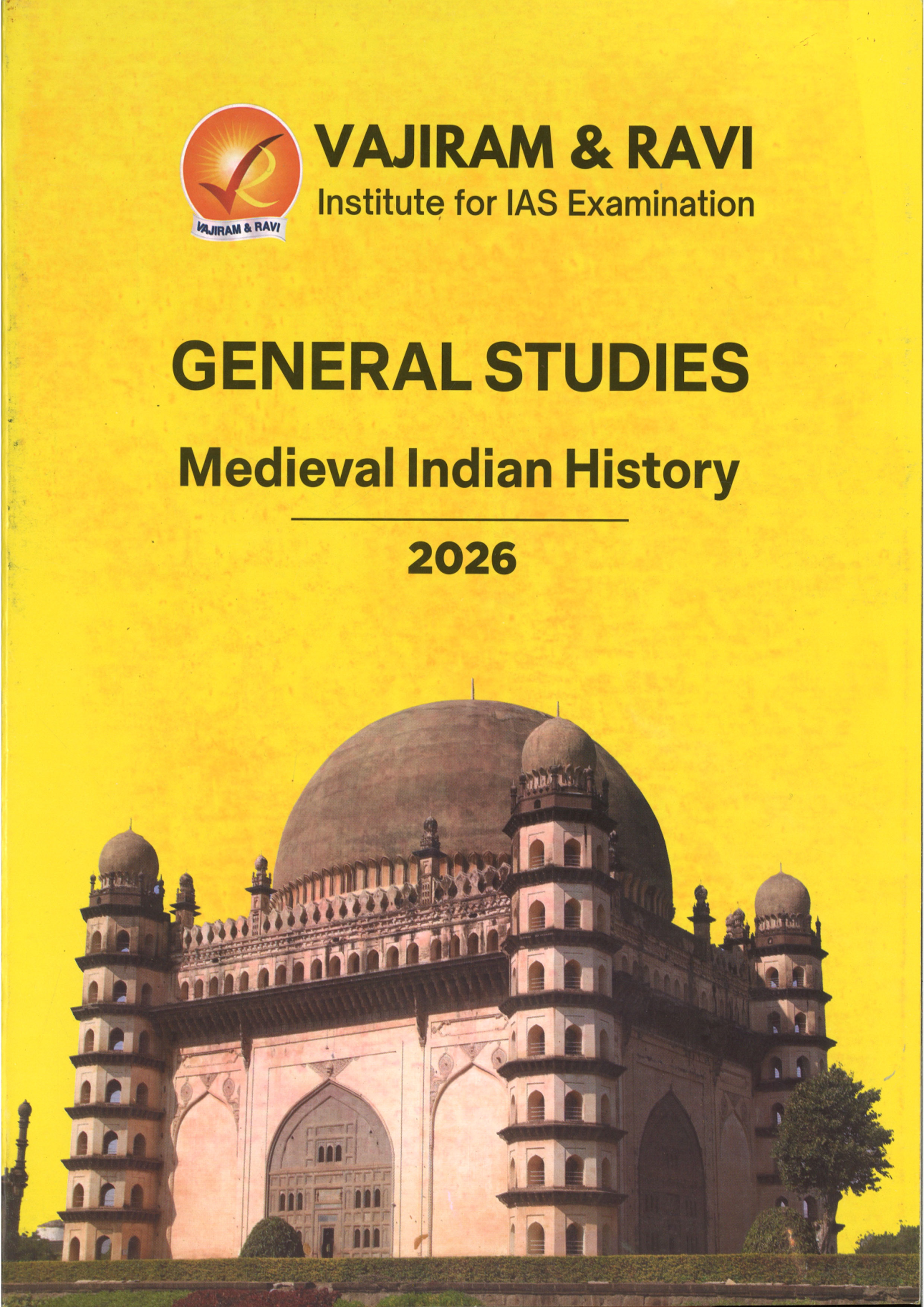 Vajiram & Ravi General Studies Yellow Book Medieval Indian History Black and White Printed Notes English Medium 2026