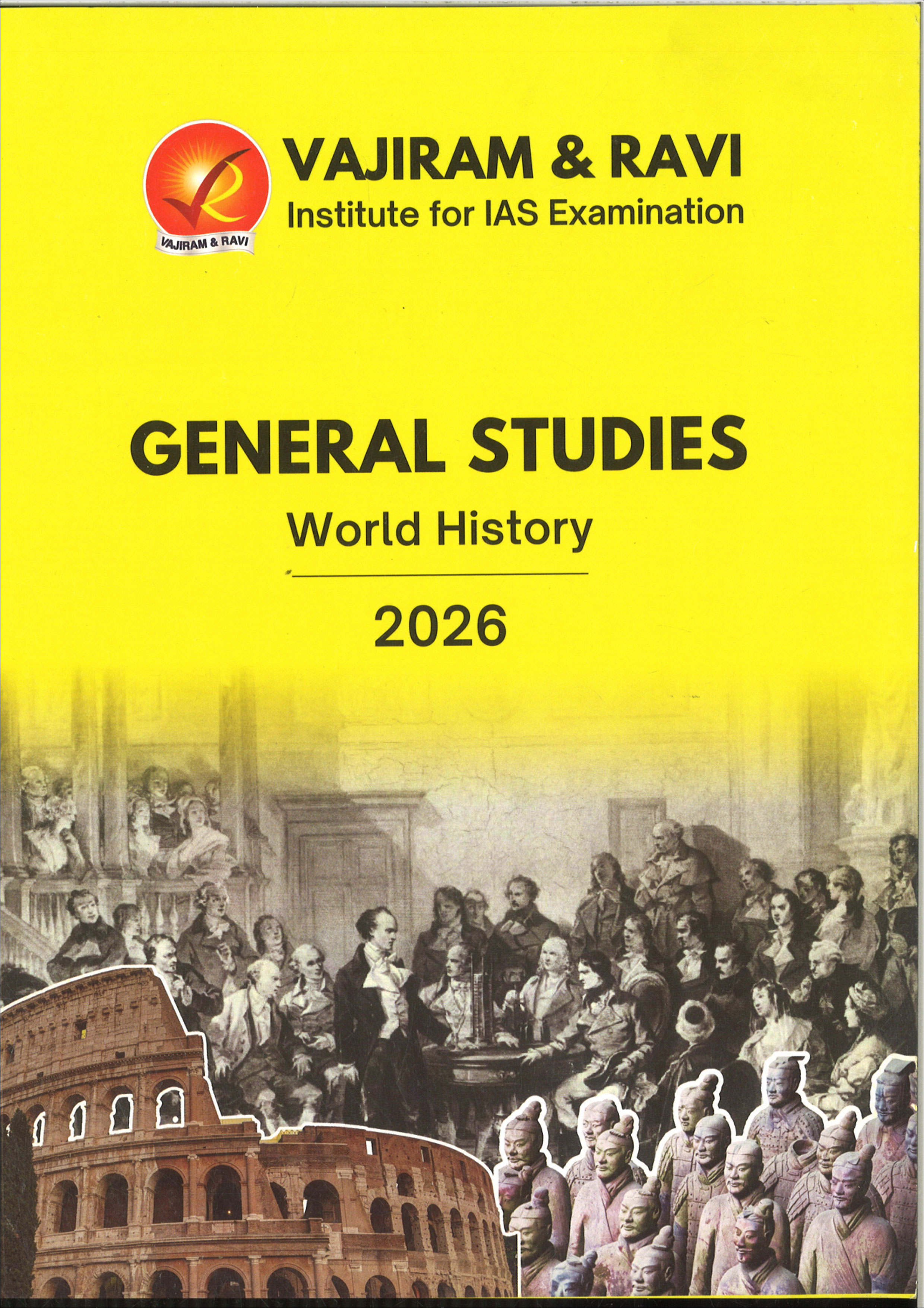 Vajiram & Ravi General Studies Yellow Book World History Black and White Printed Notes English Medium 2026