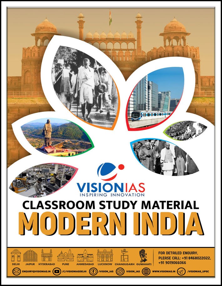 Vision Ias General Studies Paper-I Modern History Foundation Printed Notes English Medium