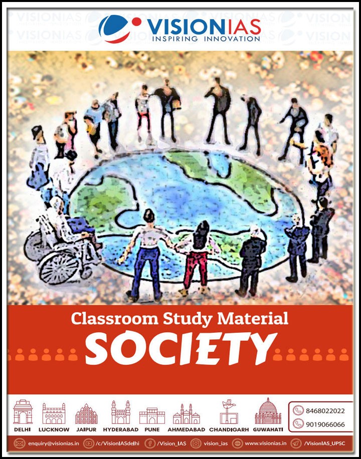 Vision Ias General Studies Paper-I Society Foundation Printed Notes English Medium