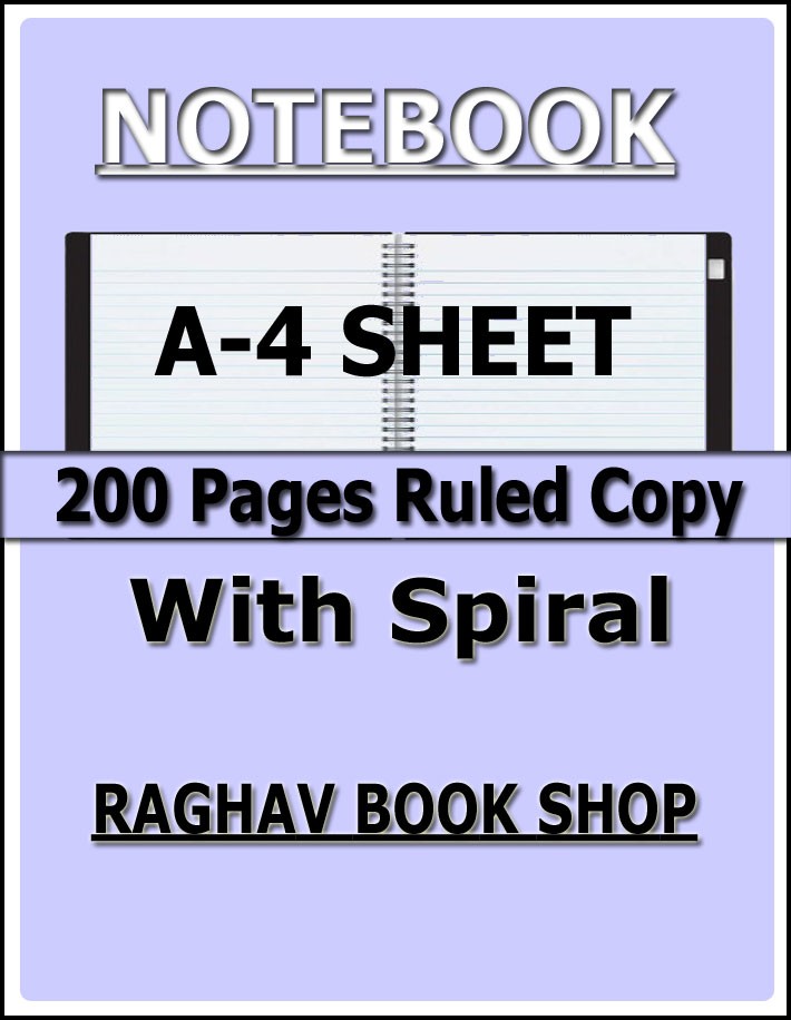 Notebook A-4 Sheet 200 Pages Ruled Copy With Spiral
