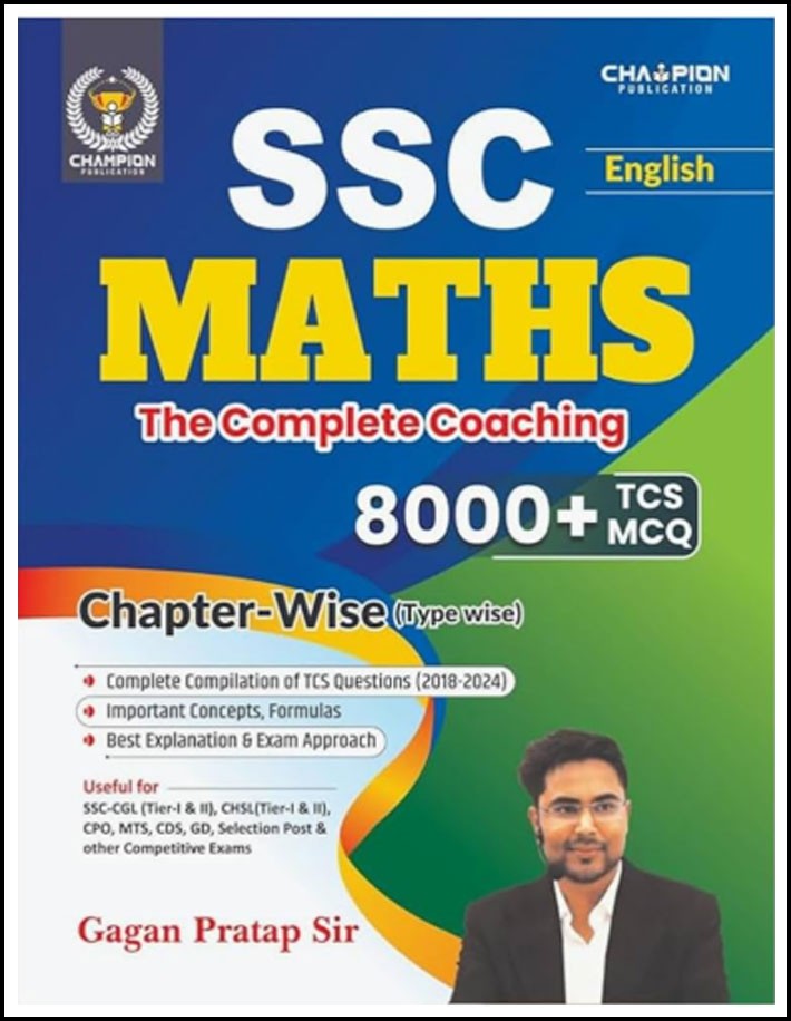 Champion Publication SSC Maths By Gagan Pratap Sir Chapter Wise Edition 2025 English Medium (Original Book)