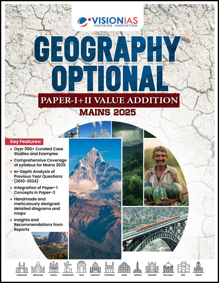Vision Ias Geography Optional Paper-I+II Value Addition Mains 2025 English Medium