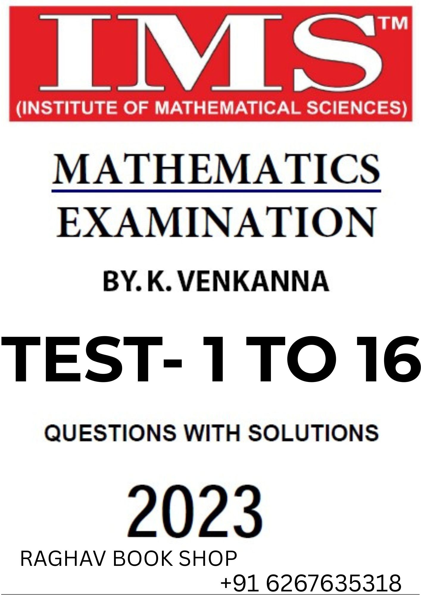 IMS MATHEMATICS MAINS TEST SERIES 2023 HANDWRITTEN MATERIAL BY K.VEKANNA (ENGLISH MEDIUM) SET OF 4 BOOKLETS